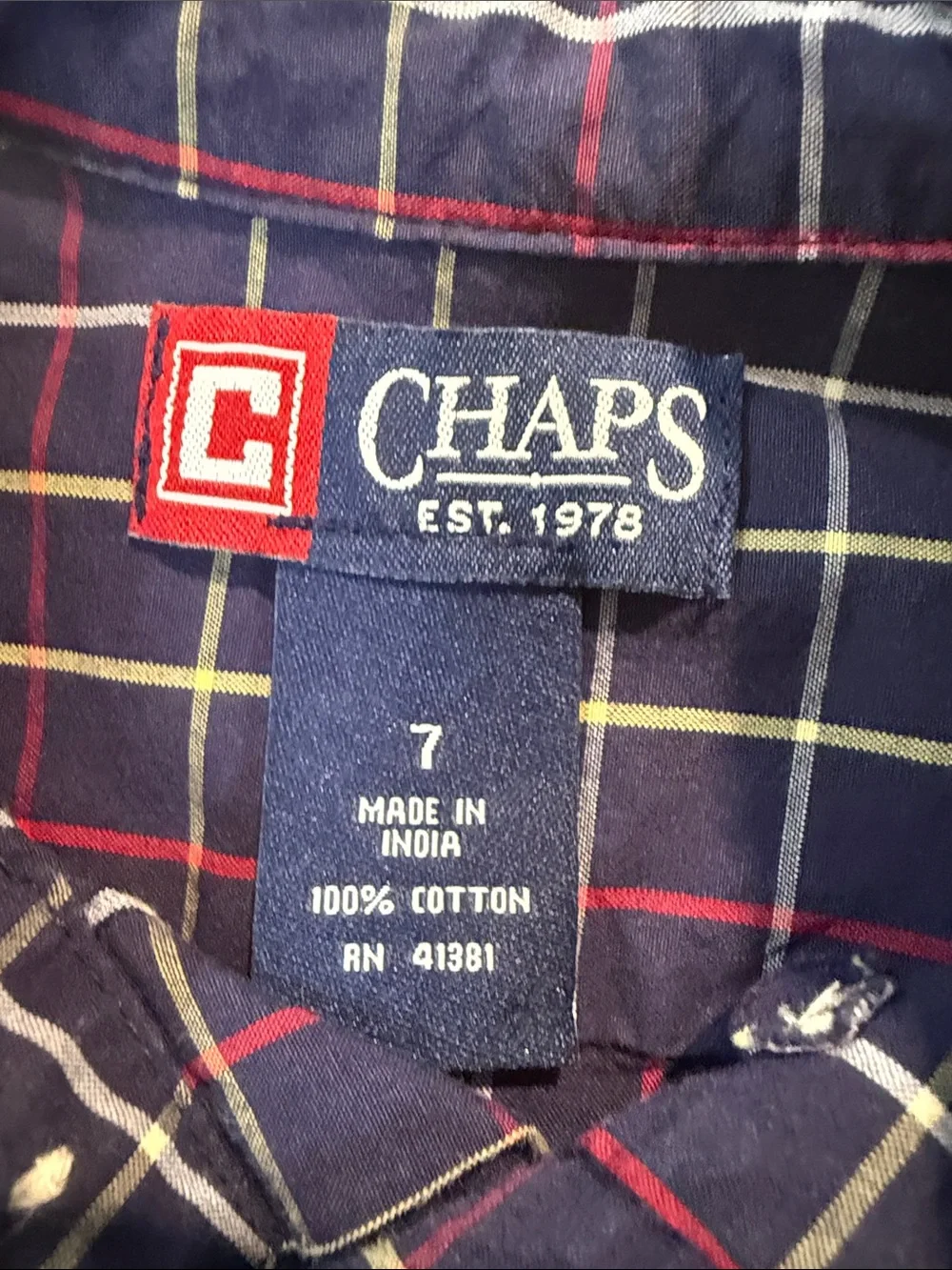 LOT of 2 Ralph Lauren & Chaps Plaid Button Down Shirts Sz 6 WW